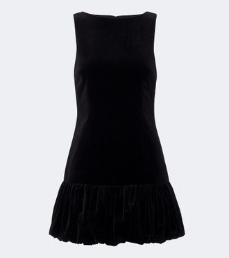 Poss&eacute; Vestido corto Dean de terciopelo de algod&oacute;n