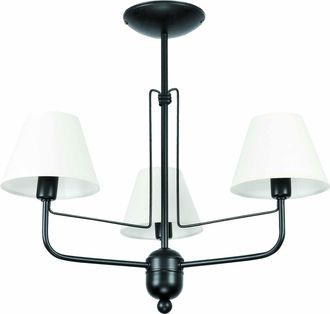 OEM L&aacute;mpara De Techo Negra Con Pantalla Blanca Eris 7-862
