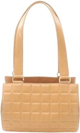 Chanel Pre-owned Handbags, female, Beige, Size: ONE SIZE Pre-owned Leather Handbag