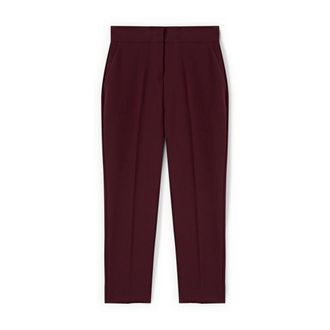 Motivi Broeken, Dames, Rood, M, Leer, High-waisted Carrot Pants