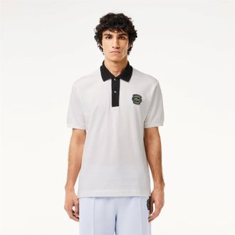 Lacoste Mens Polo Shirt in White 8LP - Size Medium