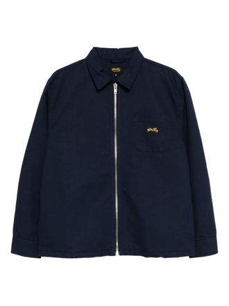 Stan Ray logo-patch jacket - men - Cotton - M - Blue