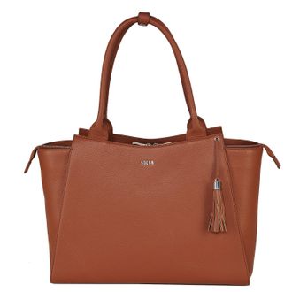 Socha Laptoptasche elegant 15-17 Zoll, Damen, feinstes Leder, robust, Vollausstattung