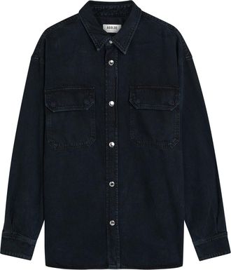 A Gold E Agolde Camyrn Denim Overshirt - Black - XS