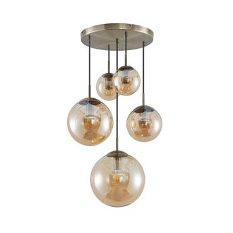 Lindby L&aacute;mpara Colgante teeja En Blanco De Vidrio - Lindby