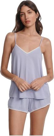 Eberjey Frida - The Whip Stitch Cami and Shorts Set Womens Pajama Sets Lavender Dusk/Ivory : XXS, Modal/Spandex/Tencel