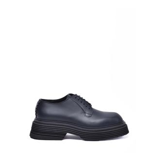 The Antipode Rubberen veterschoenen met plateauzool - Heren - Veterschoenen - Zwart - 40 EU - Leer - Schoenen