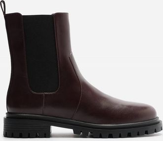 Arezzo Womens Chelsea Leather Boots In Brown