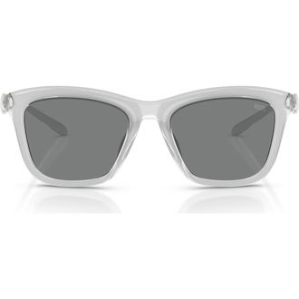 Diesel DL3008U 53mm Square Sunglasses in Cristal Metallic /Dark Grey at Nordstrom
