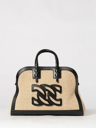 Casadei Borsa Park Avenue in rafia e pelle