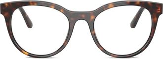 Dolce & Gabbana Eyewear Occhiali tondi con effetto tartarugato - Marrone