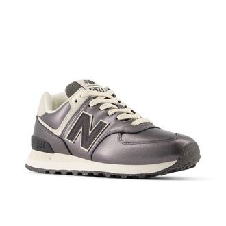 New Balance Sneaker NEW BALANCE WL574, Damen, Gr. 36,5, metallic bro, Leder, Schuhe Sneaker