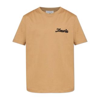 Lanvin T-Shirts, male, Beige, Size: XL Logo T-Shirt