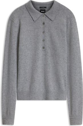 BOSS Pure cashmere polo sweater