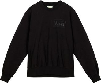 Aries Sweatshirt met ronde hals - Heren - Sweatshirts - Zwart - XS - Katoen - Hoodies & sweatvesten