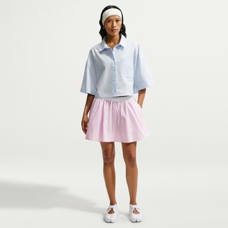 Nike Womens Nike Sportswear Mid-Rise Poplin Mini Skirt in Purple | IV4978-583
