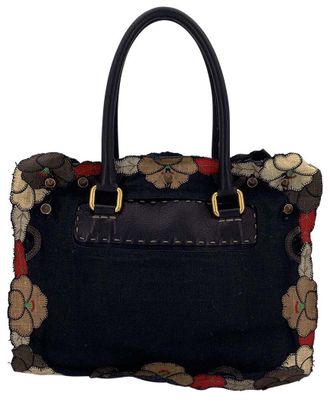 Fendi Fendi Black Cotton Handbag (Authentic Pre-Loved)