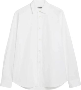 Jil Sander Camisa de Popel&iacute;n de Algod&oacute;n - Blouses & Shirts - Mujer - Blanco - S