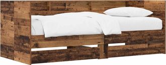 vidaXL Cama De D&iacute;a Con Caj&oacute;n Madera Envejecida Madera De Ingenier&iacute;a Vidaxl