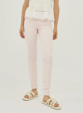 Silvian Heach Logo Back Slim Broek - Dames - Chinos - Roze - W26 - Katoen - Broeken