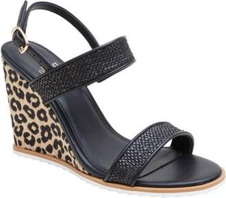 Linea Paolo Edith Wedge Sandal in Black at Nordstrom, Size 8.5