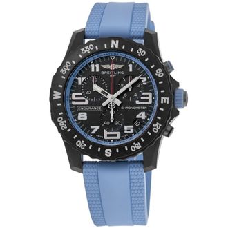 Breitling Endurance Pro 38 Quartz Chronograph Black Dial Breitlight Blue Rubber Strap Unisex Watch X83310281B1S1