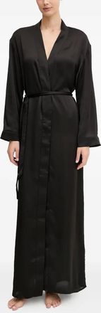 Guess Co Lea embellished-detail bathrobe - Black