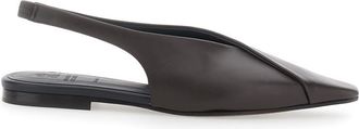Brunello Cucinelli Dark Brown Slingback Ballet Flats