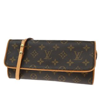 Louis Vuitton Twin Monogram Canvas Brown Leather Handbag (Pre-Owned)