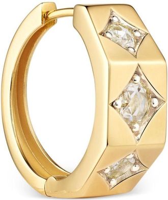 Marie Lichtenberg 18kt yellow gold diamond hoop earring - women - 18kt Yellow Gold/Diamond - One Size