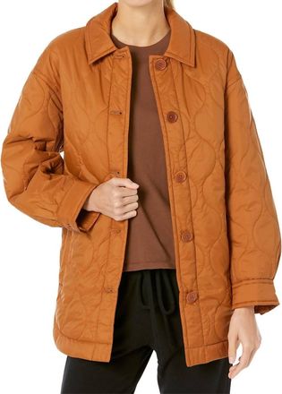 Madewell Airpuff Shirt Jacket In Warm Coffee