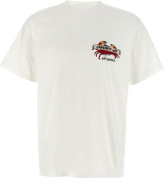 Carhartt Work in Progress Crab Paint T Shirt Bianco-Uomo