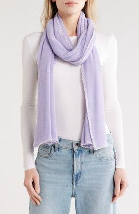 Portolano Whipstitch Trim Scarf in Lilac at Nordstrom Rack