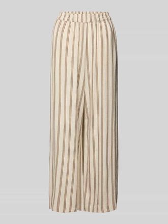 Apricot Hose aus Viskose-Leinen-Mix mit Eingrifftaschen in Taupe, Gr&ouml;&szlig;e L