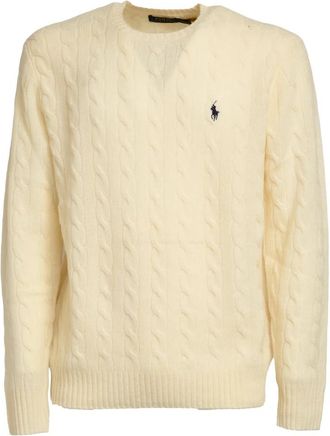 Polo Ralph Lauren Rondgebreide trui - Heren - Ronde hals truien - Wit - L - Truien & Vesten