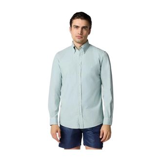 Brooks Brothers Slim-fit katoenen button-down overhemd met garment dye - Heren - Casual Overhemden - Groen - XL - Katoen - Overhemden