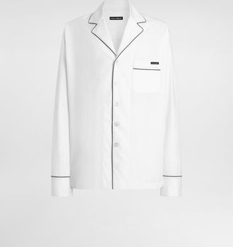 Dolce & Gabbana Structured Cotton Vanity Shirt - Man Shirts White 37