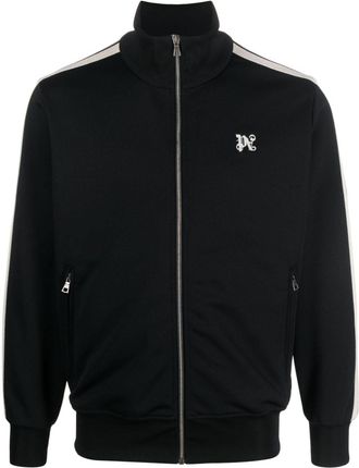 Palm Angels monogram-embroidered track jacket - men - Polyester/Polyester - L - Black