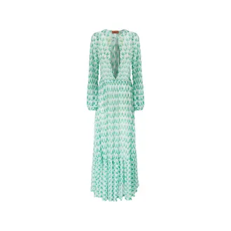 Missoni V-neck Patterned Beach Dress