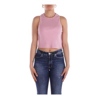 Dickies Tops, Dames, Roze, S, Katoen, Logo Front Tank Top Regular Fit