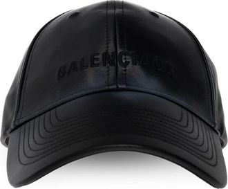 Balenciaga Gorra de Piel con Visera - Accessories - Hombre - Negro - M