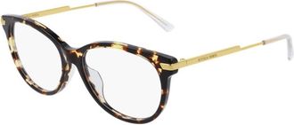 Bottega Veneta Ladies Brown Oval Eyeglass Frames BV1039O 002