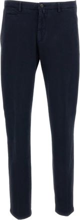 BRIGLIA 1949 Stretch Katoen Chino - Heren - Chinos - Blauw - S - Katoen - Broeken