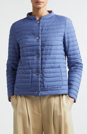 Herno Matte to Shiny Reversible Down Puffer Jacket in 9126 Sky Blue To Taupe at Nordstrom, Size 10 Us