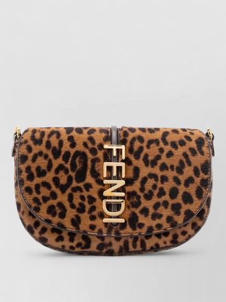 Fendi fendigraphy leather shoulder bag
