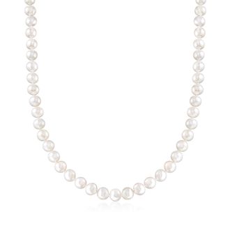Ross-Simons 7-8mm Cultured Pearl Necklace With Sterling Silver Magnetic Clasp