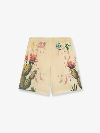 Barrow Cactus-Print Cotton Bermuda Shorts - White