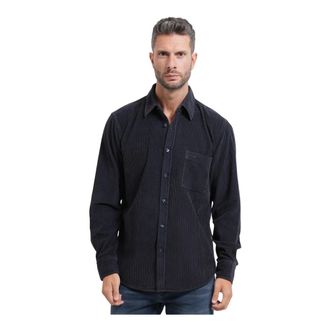 HUGO BOSS Shirts - Heren - Casual Overhemden - Blauw - 2XL - Katoen - Overhemden