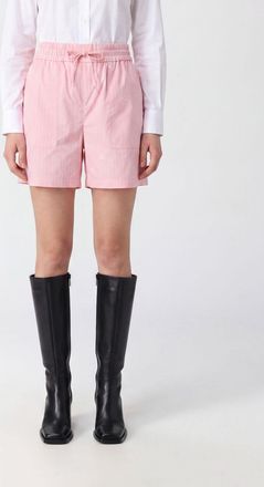 Burberry Shorts a vita alta in cotone a righe con coulisse in vita