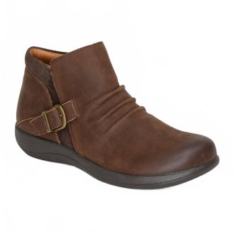 Aetrex Womens Luna Ankle Boot - Wide In Dark Earth